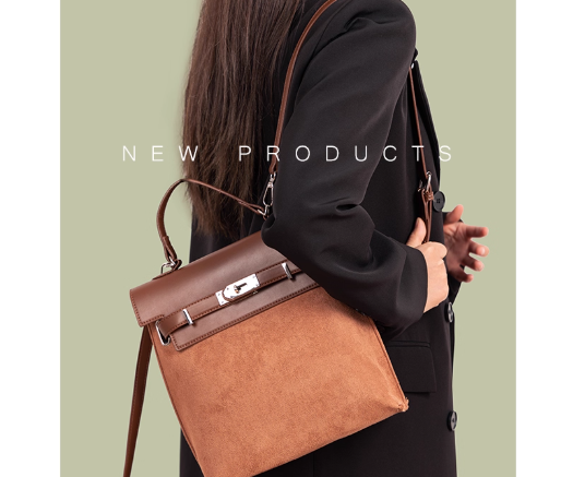 ❤️  レトロ リュック マット 素材 ハンドバッグ‌ 通勤/ショッピング/日常使い  ブラウン