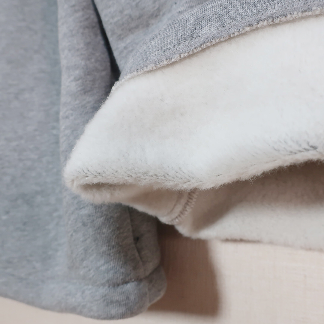とろけるコットン裏起毛 防寒 アンダーにも ひざ下ハーフパンツ（裏起毛コットン／グレー）