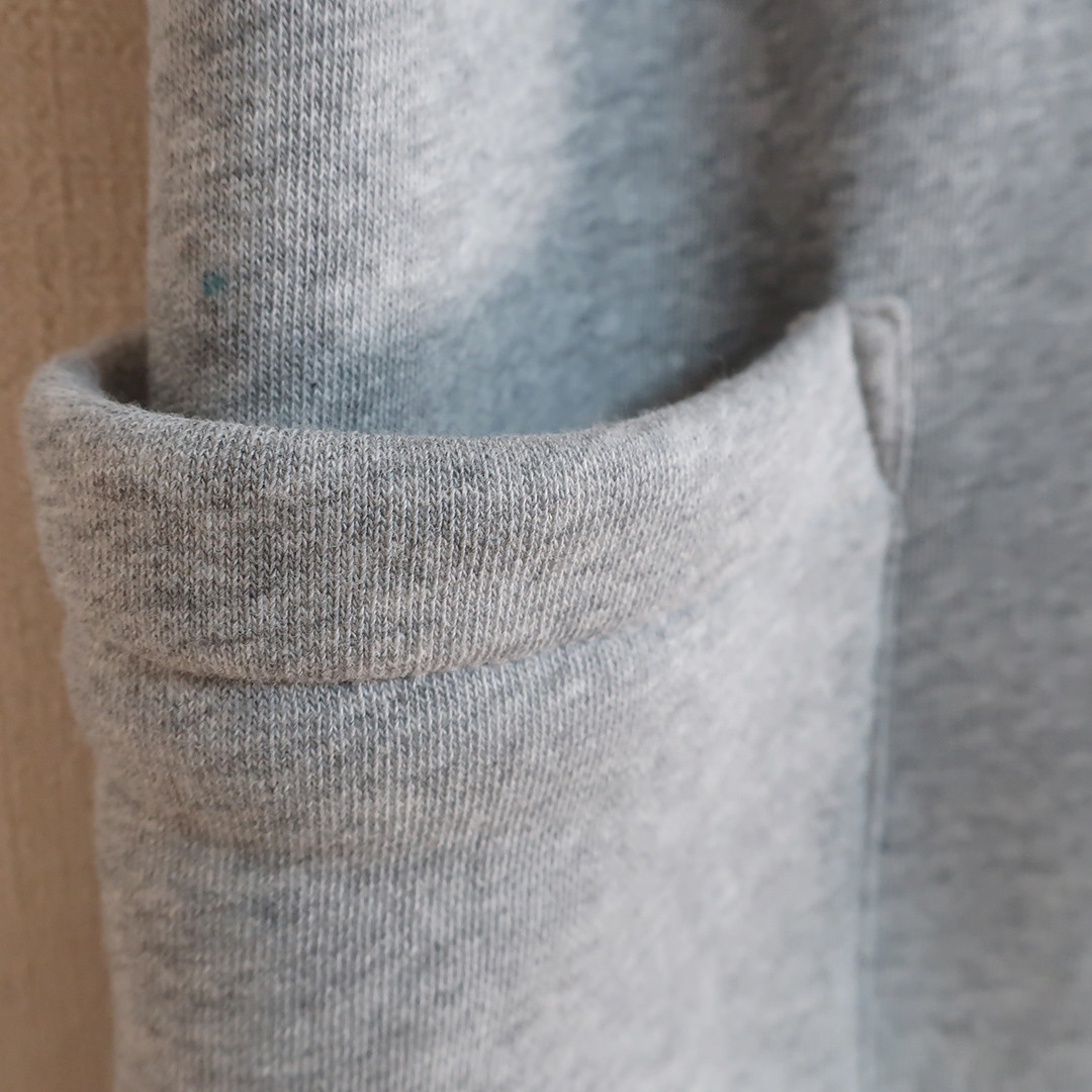 とろけるコットン裏起毛 防寒 アンダーにも ひざ下ハーフパンツ（裏起毛コットン／グレー）