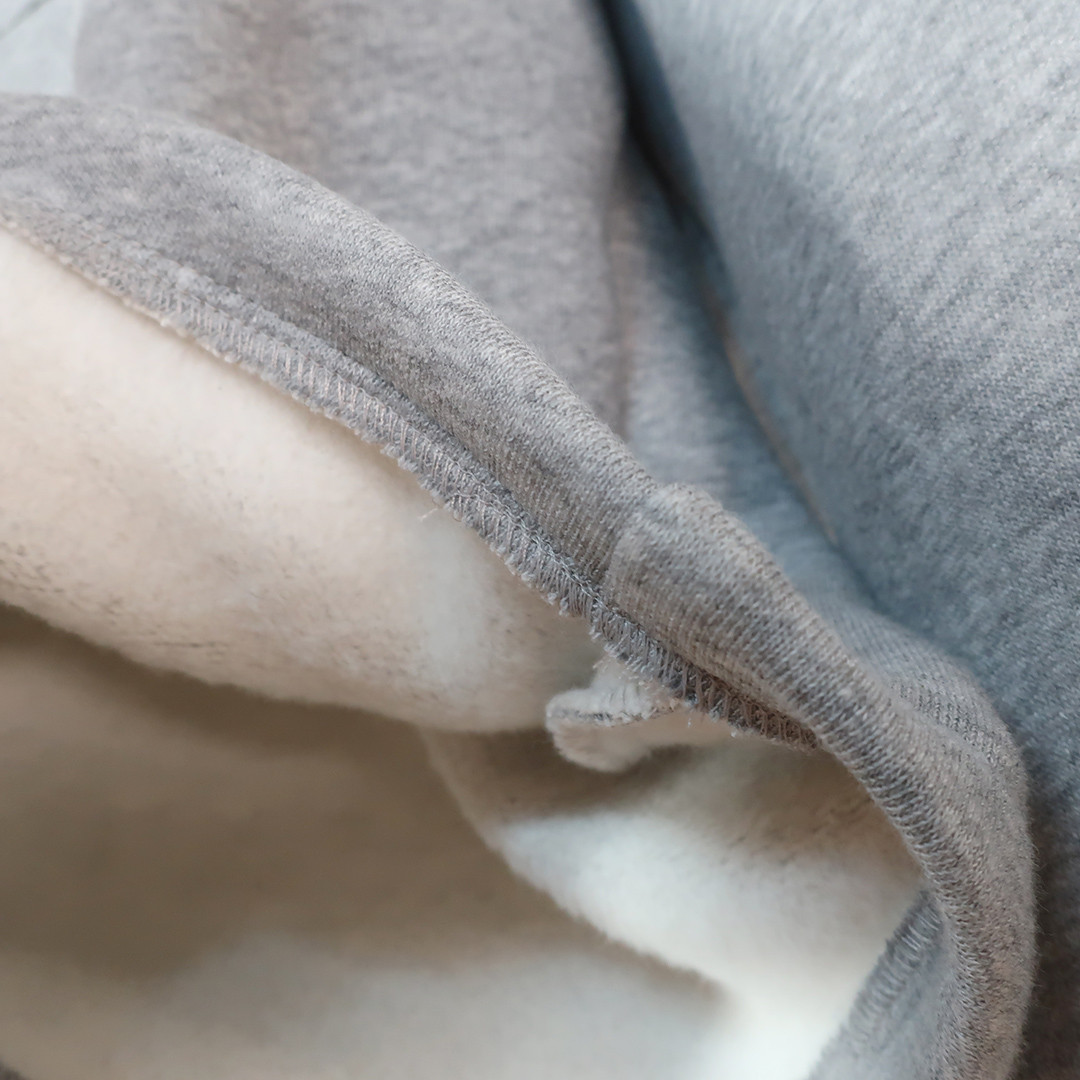 とろけるコットン裏起毛 防寒 アンダーにも ひざ下ハーフパンツ（裏起毛コットン／グレー）