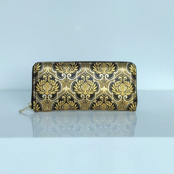 金箔 プラチナ箔　京友禅～手描き金彩友禅　伝統工芸　デザイン部分保護フイルムコーティングあり