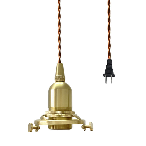 レトロな雰囲気を自在に。E17ソケット ペンダントライト コンセント式