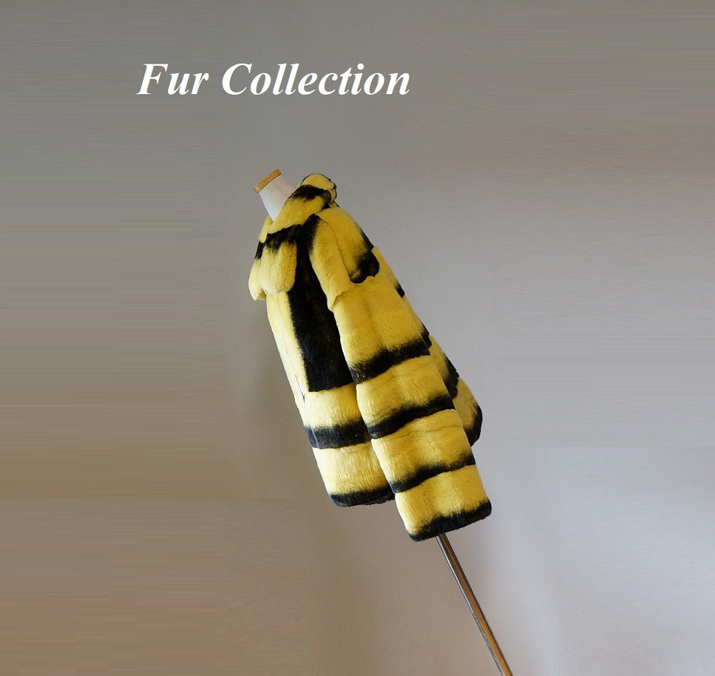 ポジティブな幸福感と可愛らしさ☆ふわふわ☆柔らかな手触りのレッキスファーコートブラックイェロー癒し　極寒対策　新品1点物