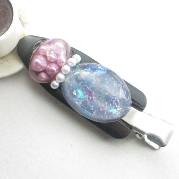 冬寒くクォーツが吹く風の音は、心なしか優しかった♪<創作ヘアクリップ>HC127 2枚目の画像