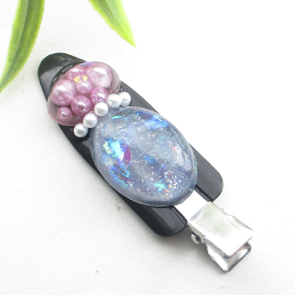 冬寒くクォーツが吹く風の音は、心なしか優しかった♪<創作ヘアクリップ>HC127 1枚目の画像