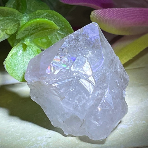 淡い紫水晶　アナンダライト　天然レインボー 神の至福の光✨ アナンダライト アメジスト レインボークォーツ 原石
