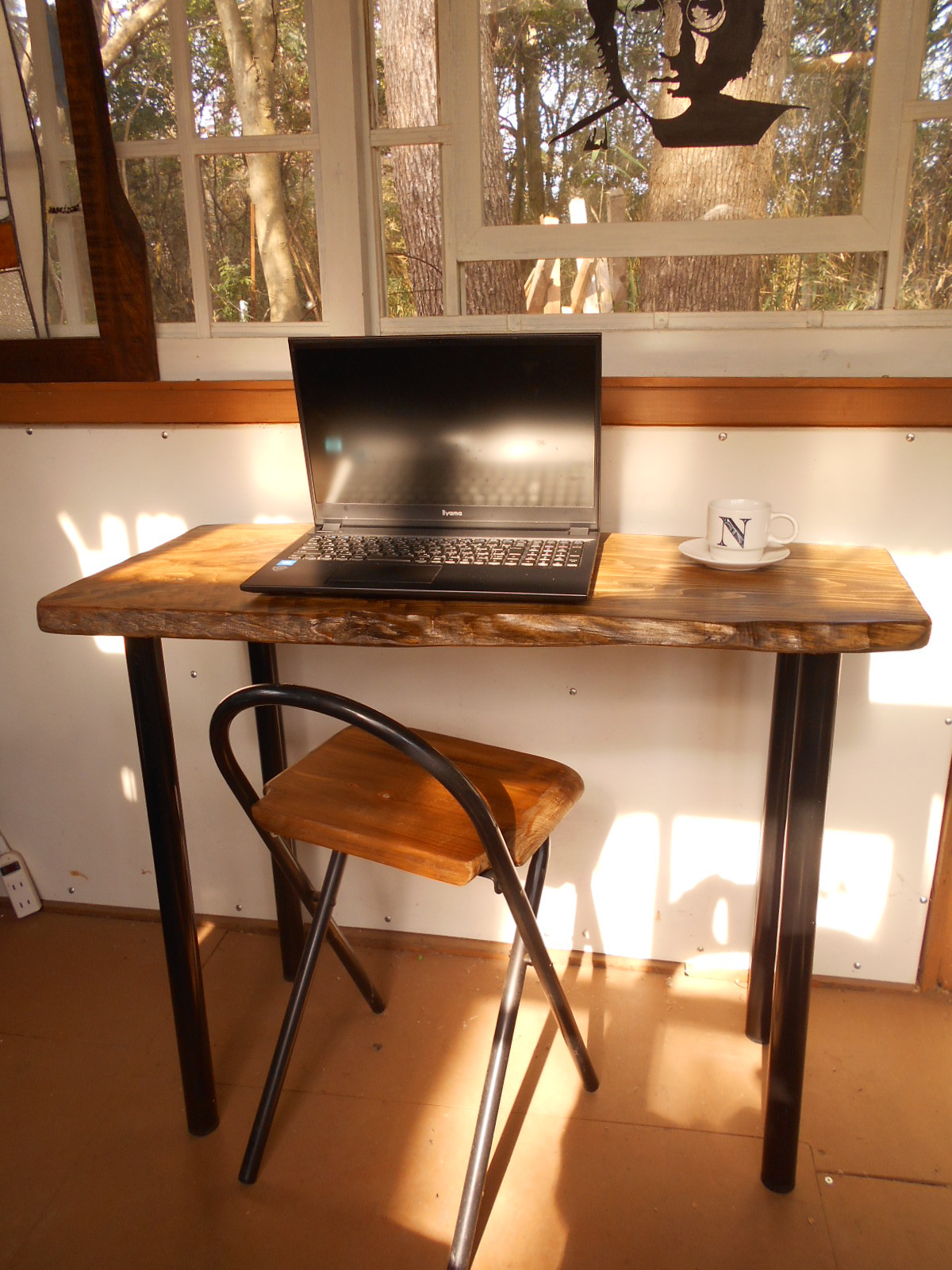 杉　アイアンテーブル・イスセット　12－10