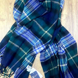 ジョンストンズ オブエルガン カシミヤ100％ 大判 ストール チェック