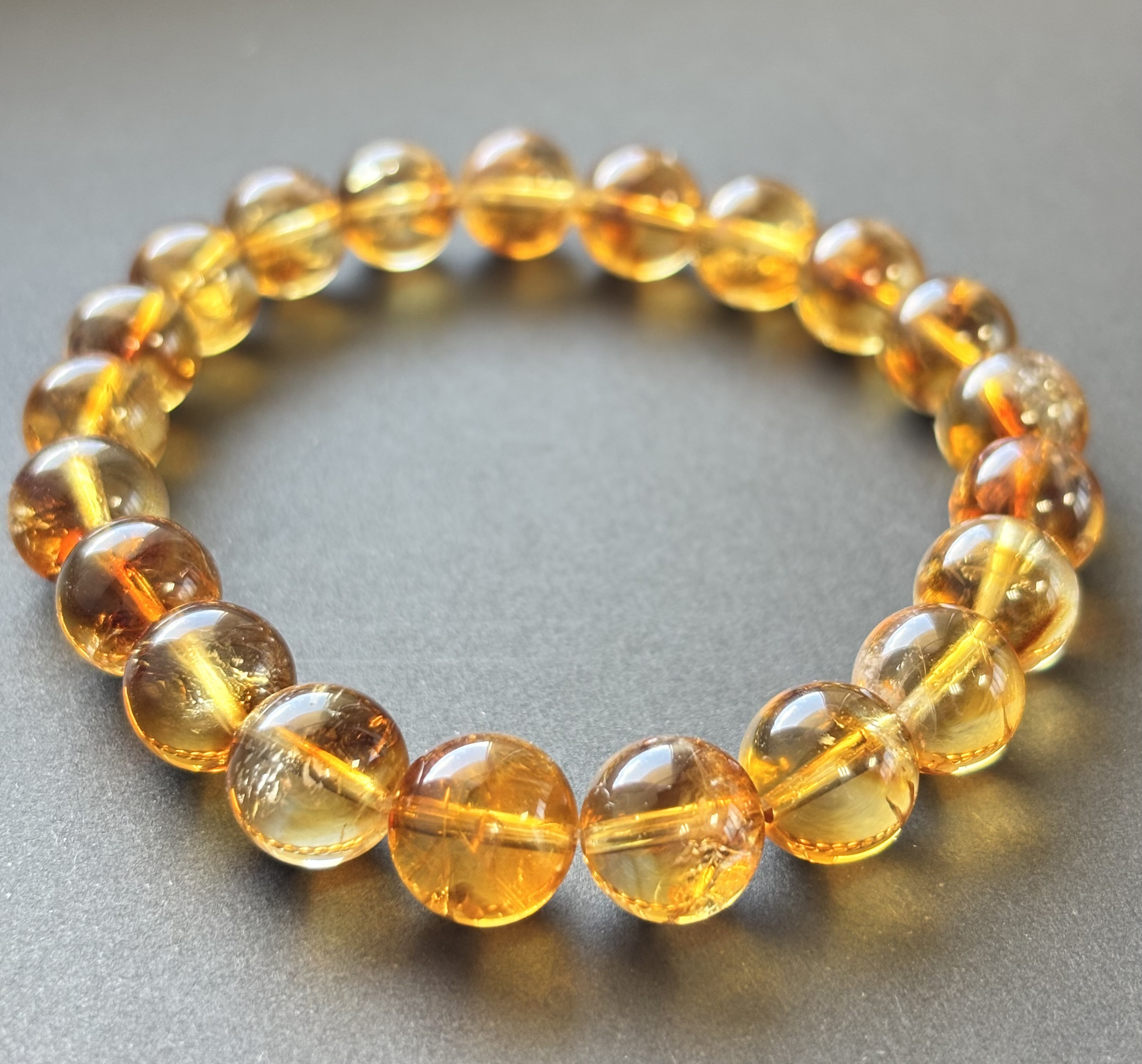 黄金シトリン ブレスレット✨️高品質天然石✨️11月誕生石【石言葉】お金の運、幸運、希望、商売繁盛