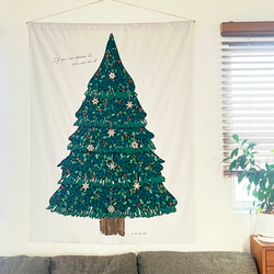 手書きクリスマスオーナメントセット】シンプルツリータペストリー／大