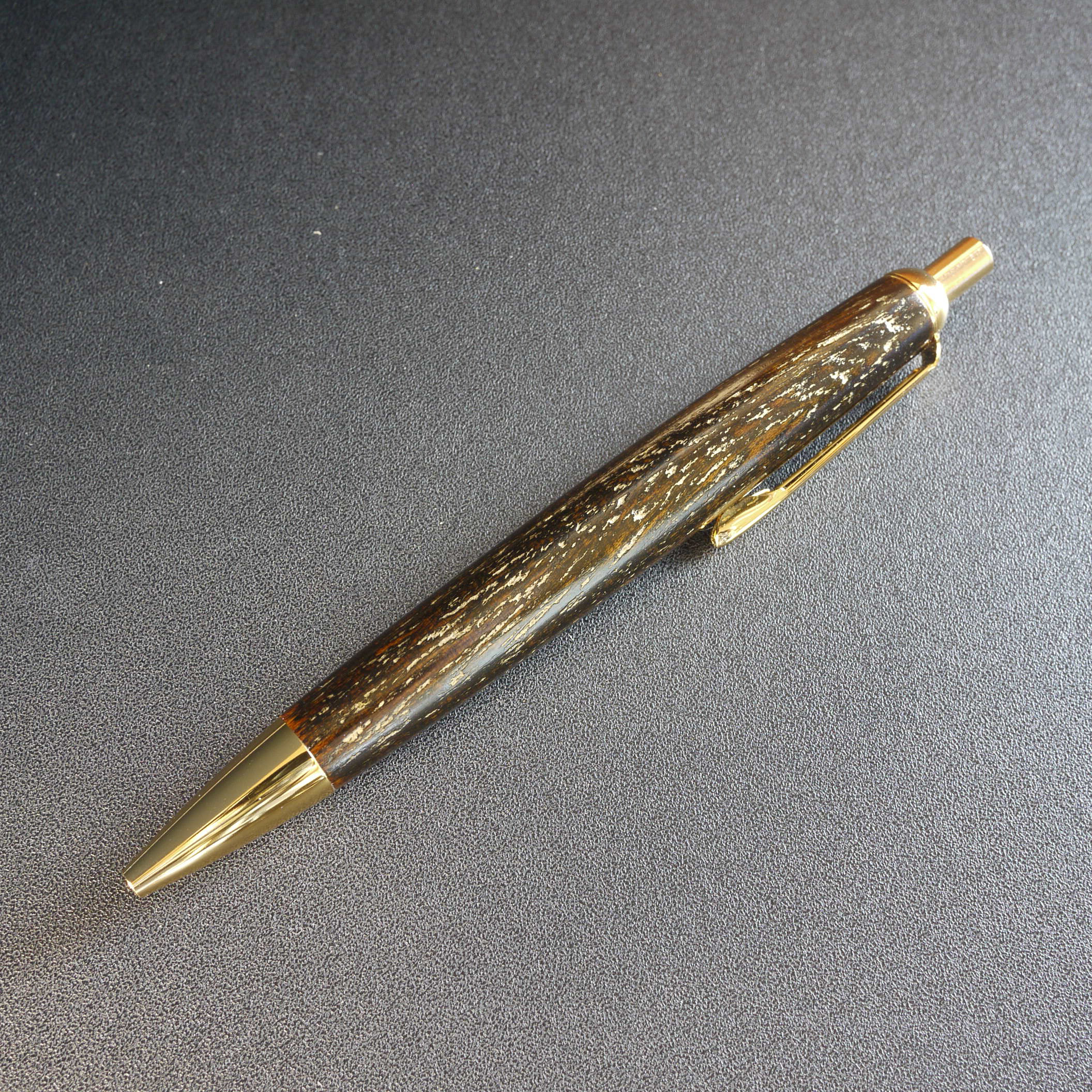 漆塗りボールペン【欅・木目沈金文様】≪送料無料≫