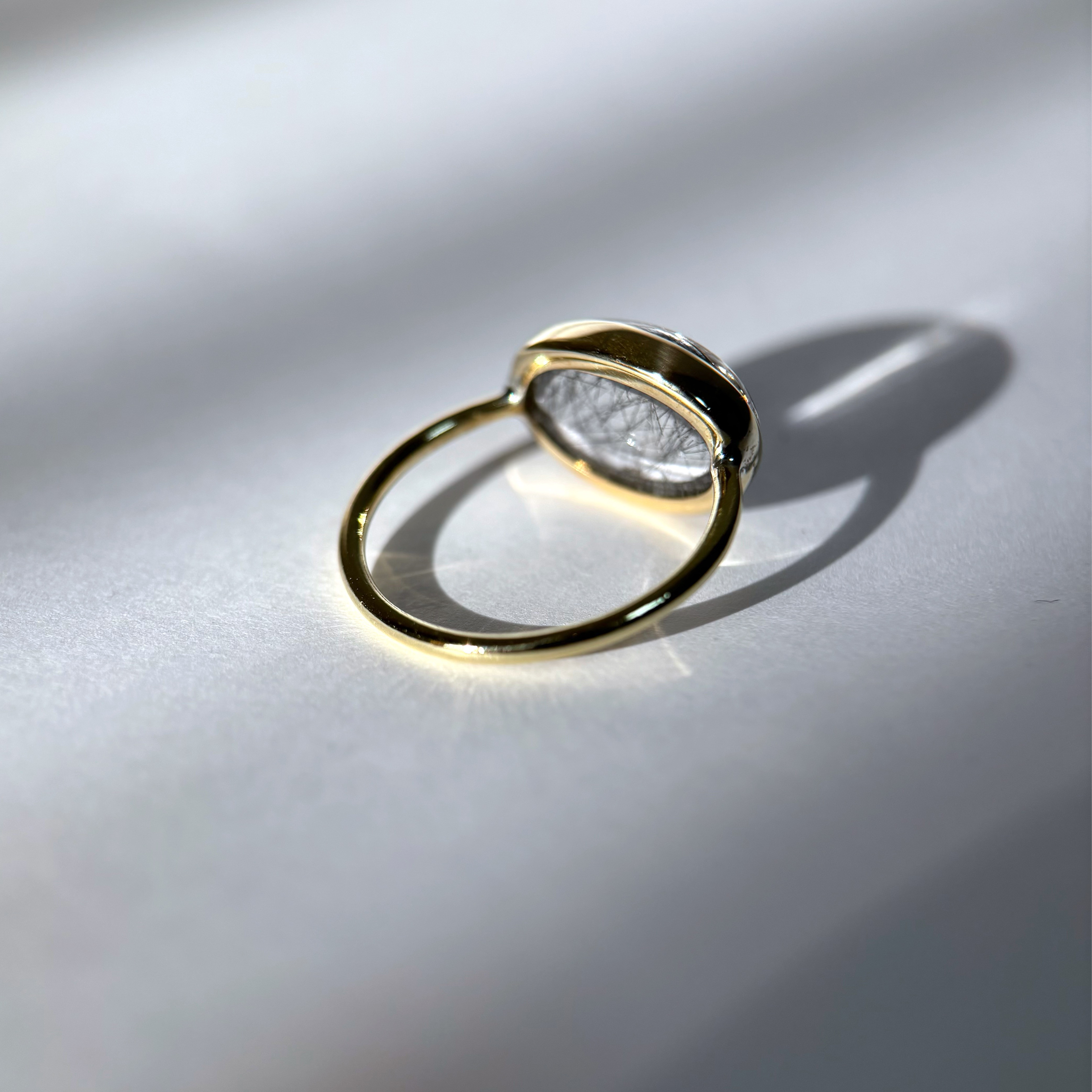 【15号】トルマリンクォーツの真鍮リング