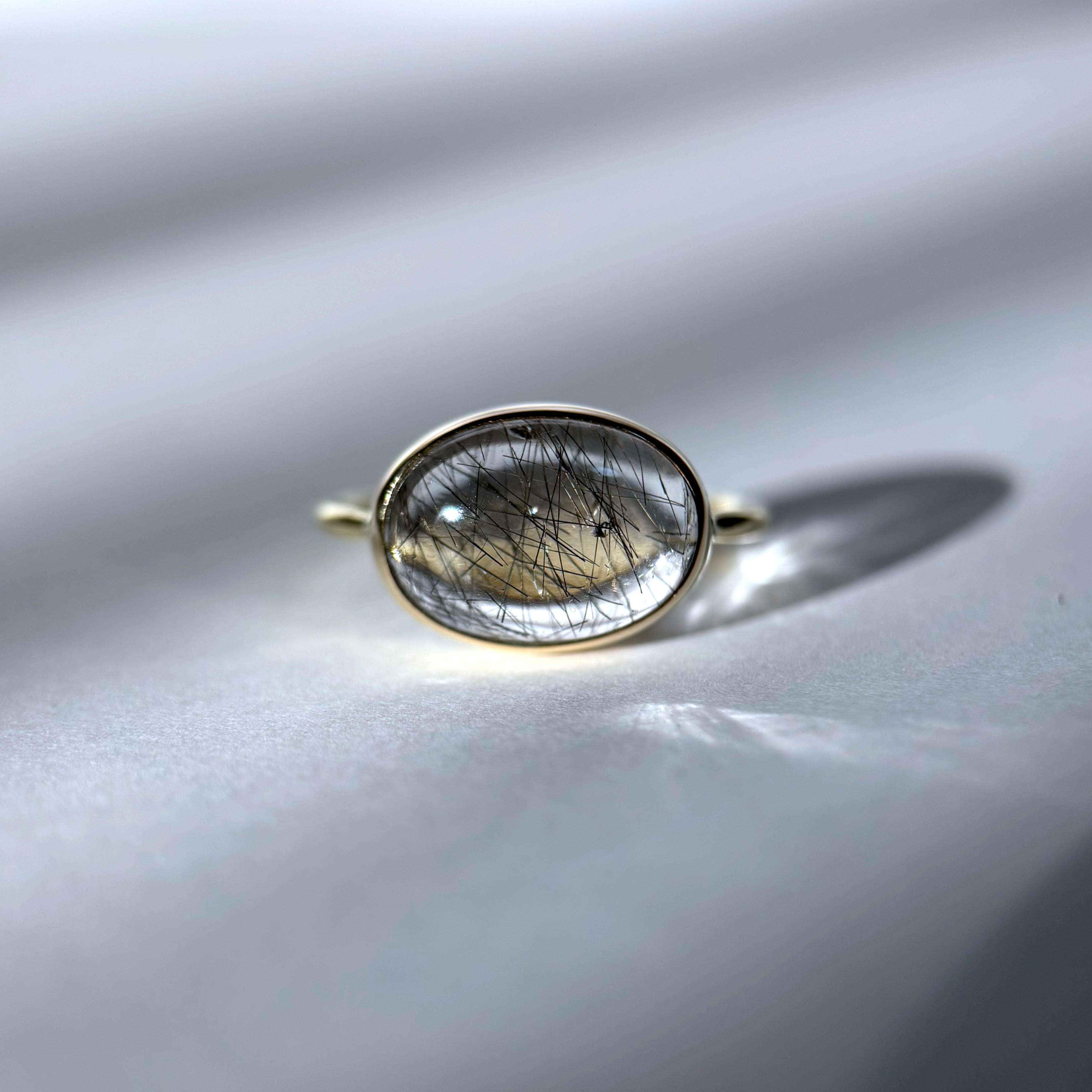 【15号】トルマリンクォーツの真鍮リング