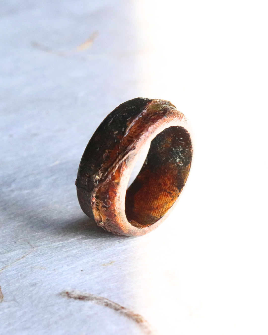 木の指輪N5　天然木指輪　木のリング　ウッドリング　ハンドメイド　高級　和風　うるし指輪 金属アレルギー