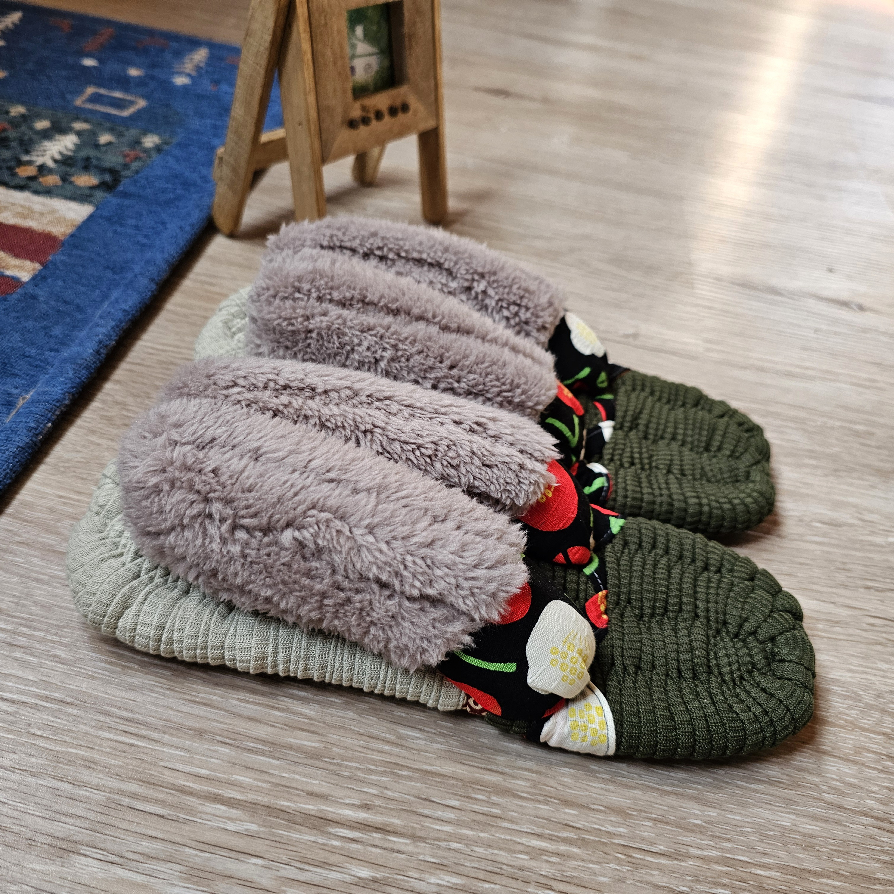 秋冬バージョン布草履~椿