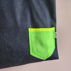 【三件套裝】牛仔褲和螢光口袋：● 上課包 ● 鞋盒 ● 體操服包【尺寸可調式】 第4張的照片