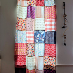 ランダムパッチワークハンカチ ブルー その他インテリア雑貨 naokano