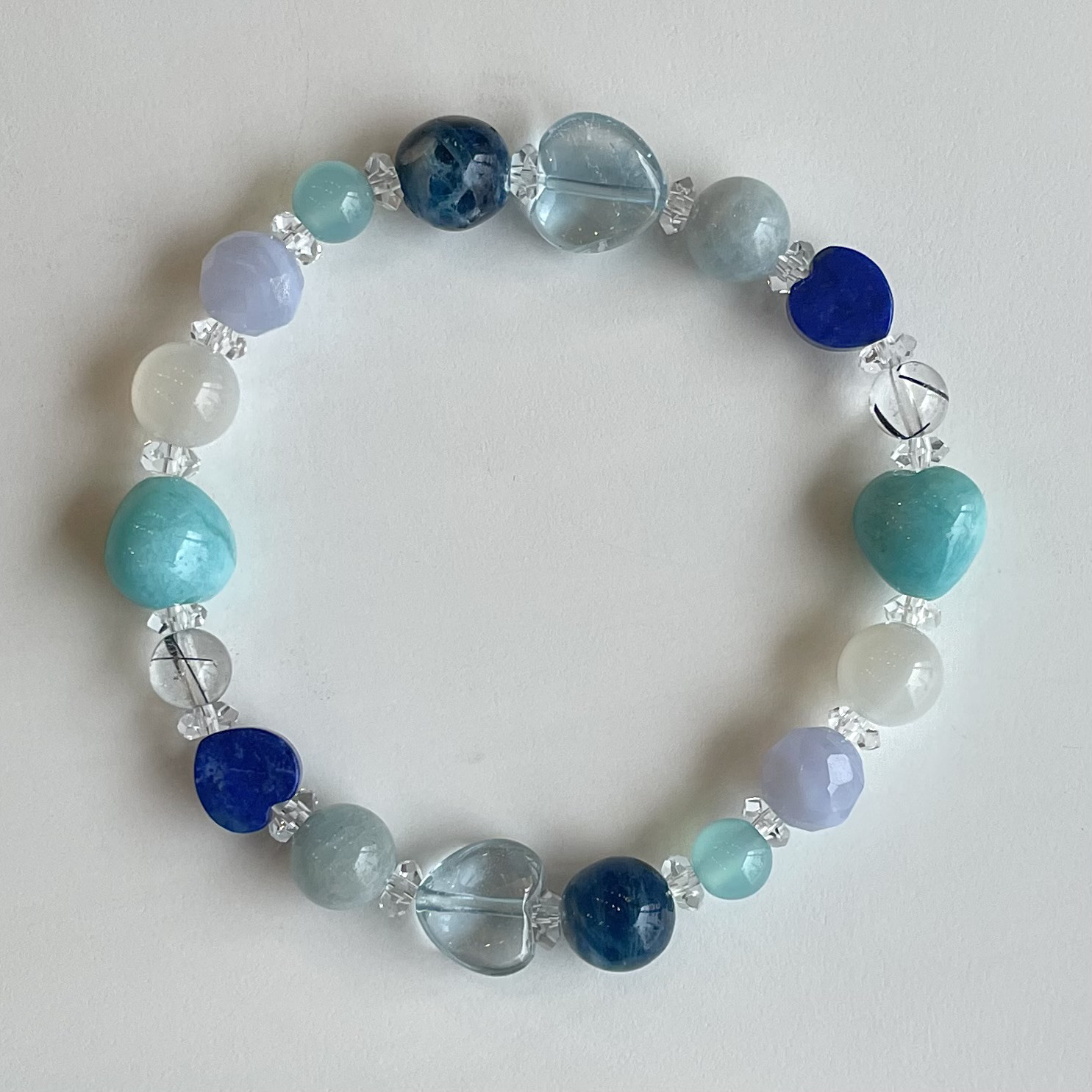 ブルートパーズ、ラピス、他 ブレスレット　No.15201