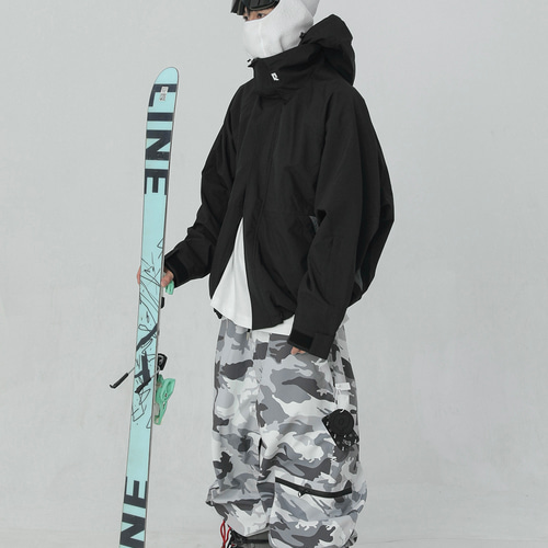 25-26 スノボウェア 上下セット 黒 裏起毛 撥水 3L メンズ レディース