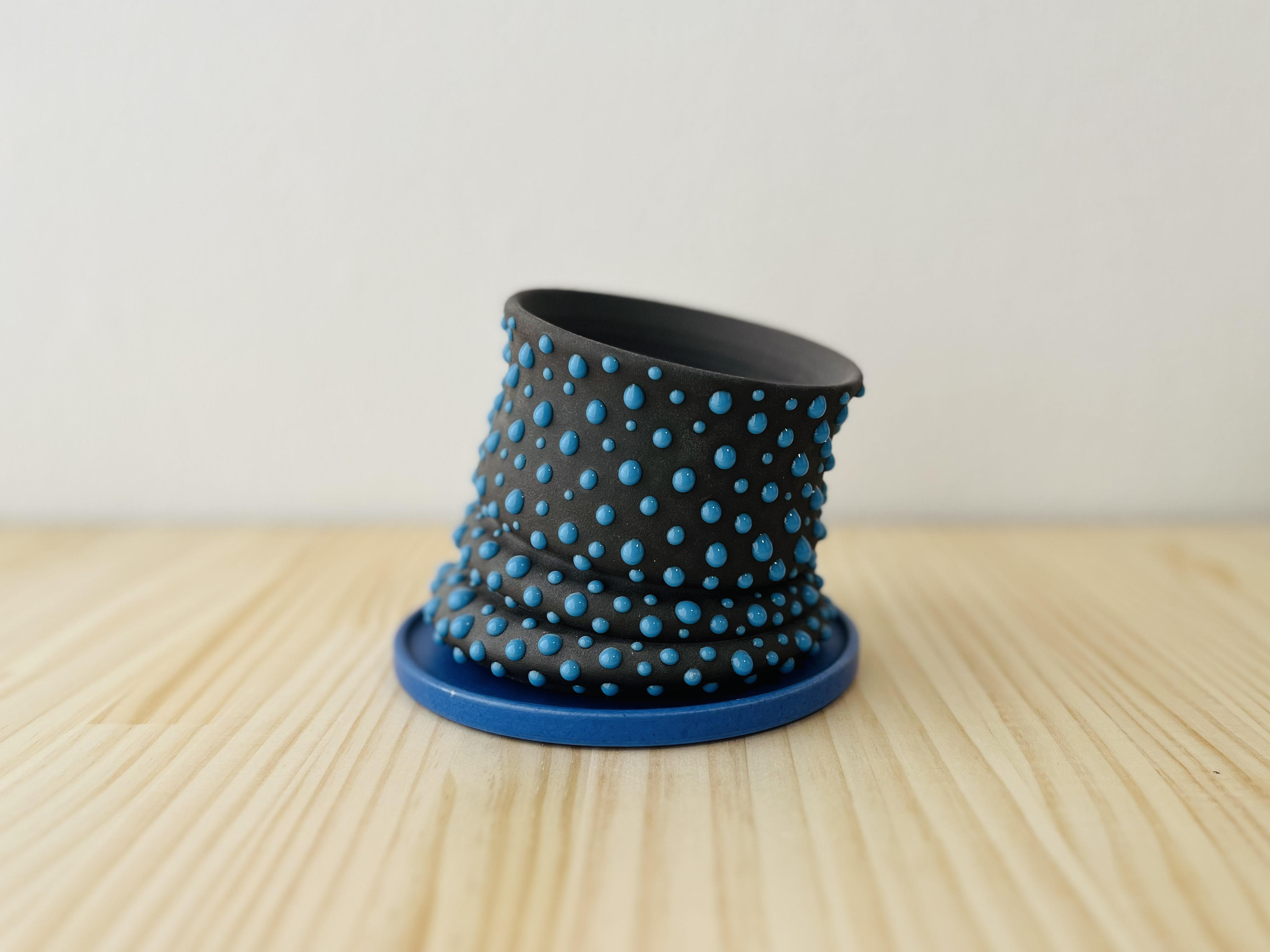 植木鉢 : スライムポット   M size (loose) / 黒×青