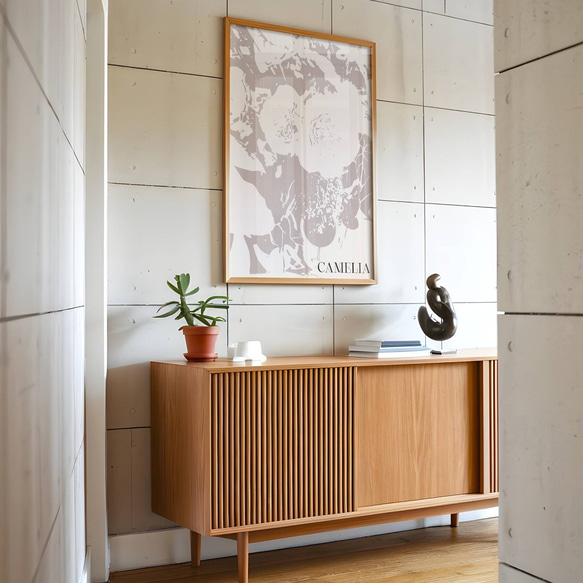 アートポスター カメリア 北欧風 モノクロ 花 ボタニカル おしゃれ シンプルモダン インテリア 12枚目の画像