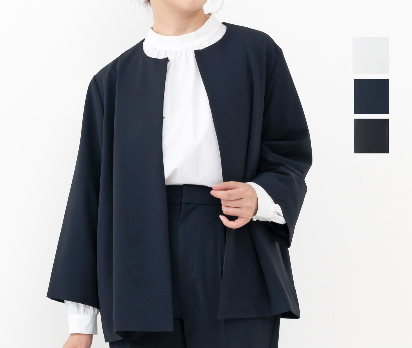卒業式 入学式 フォーマル 【東レ ボディシェル キューダス】上質こなれジャケット