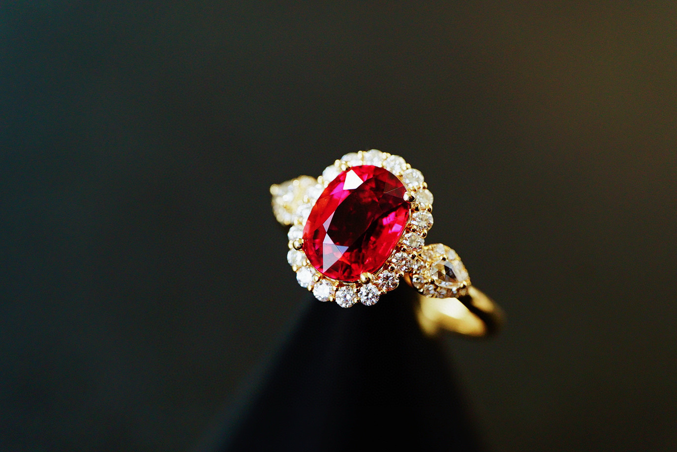 「クリスマス」K18  天然ルベライトトルマリン  リング　健康　調和　10月誕生石　2ct