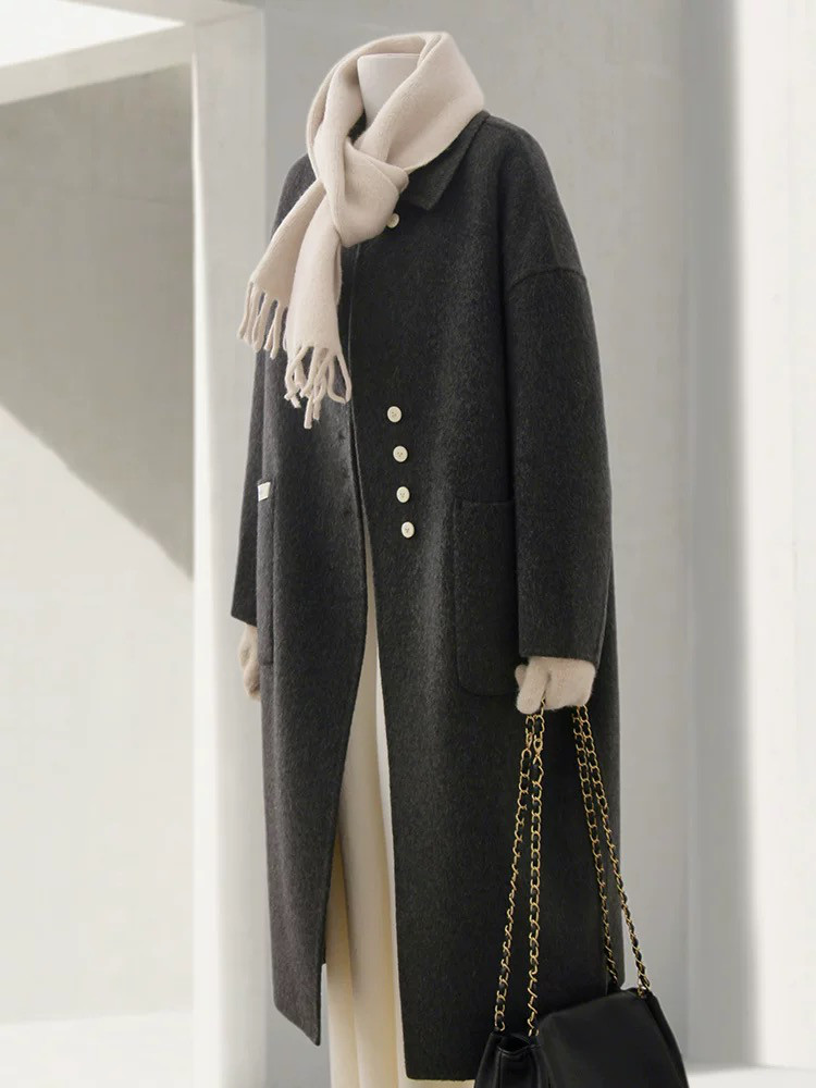 保温力高い大人の羊毛コート、羊毛（ウール）コート 冬のコート 防寒対策 冬支度新作 受注生産