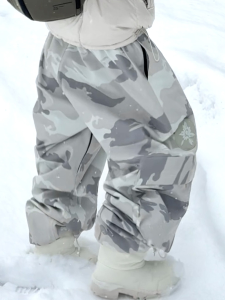 25-26 スノボウェア パンツ 単品 迷彩 厚手 防寒 撥水 3L メンズ レディース ズボン SK078