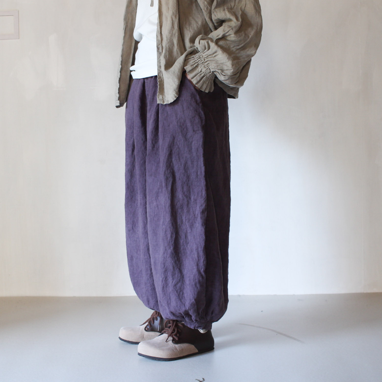 tsutsumi balloon pants / 紫苑色