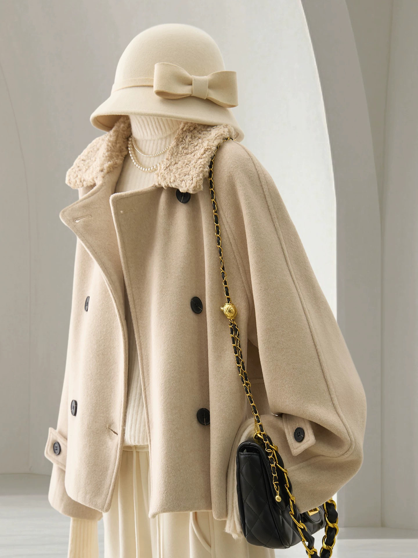 保温力高い大人の羊毛コート、羊毛（ウール）コート 冬のコート 防寒対策 冬支度新作 受注生産