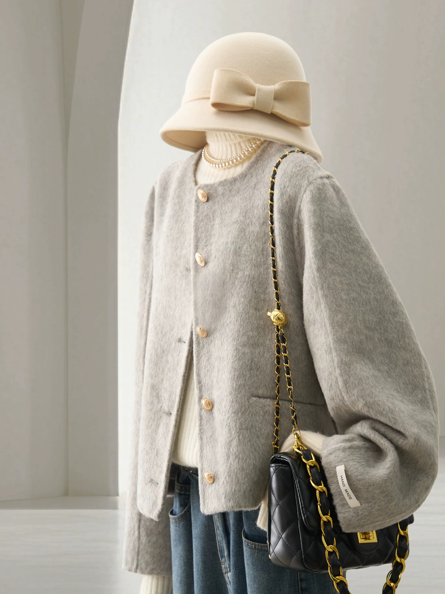 保温力高い大人の羊毛コート、羊毛（ウール）コート 冬のコート 防寒対策 冬支度新作 受注生産