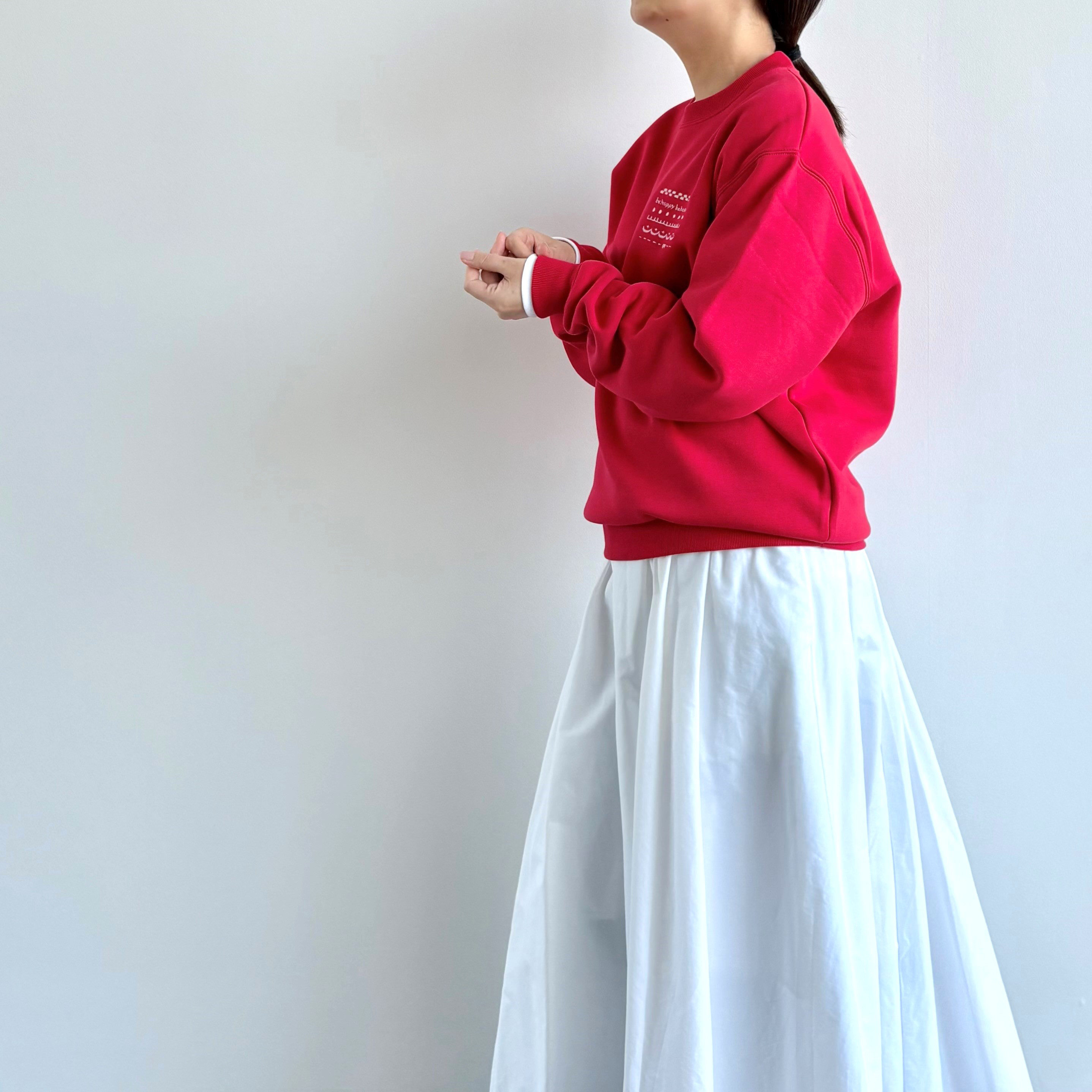 ステッチBOOK 起毛スウェット（ヴィンテージレッド）【在庫限り】