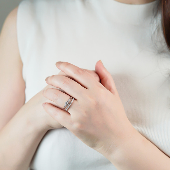 LABダイヤトリオブリリアンスリング J-R250809-2（3週間発送） 9枚目の画像