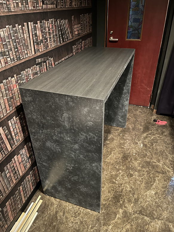 2人掛けカウンター　石っぽいバーカウンター　レジカウンター　受付カウンター 2枚目の画像