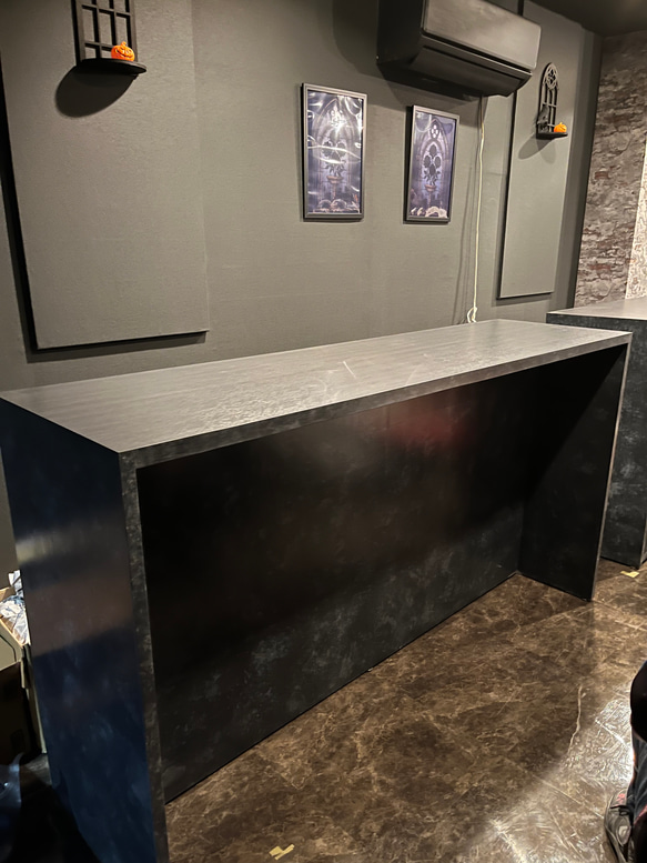 2人掛けカウンター　石っぽいバーカウンター　レジカウンター　受付カウンター 9枚目の画像