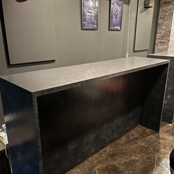 3人掛けカウンター　石っぽいバーカウンター　レジカウンター　受付カウンター 9枚目の画像