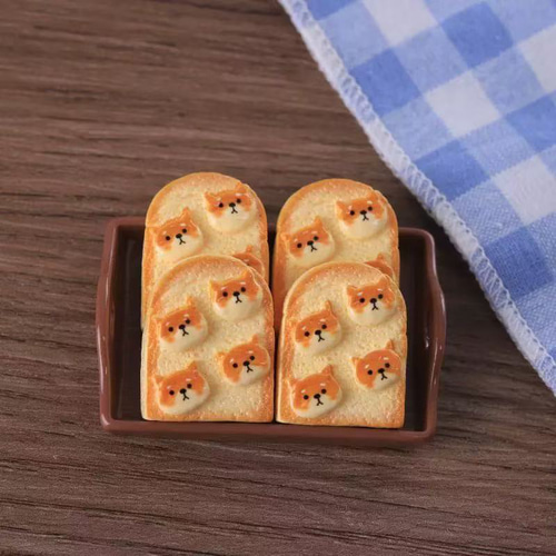ミニチュア ドールハウス用 食パン ワンちゃんパンセット 8個セット
