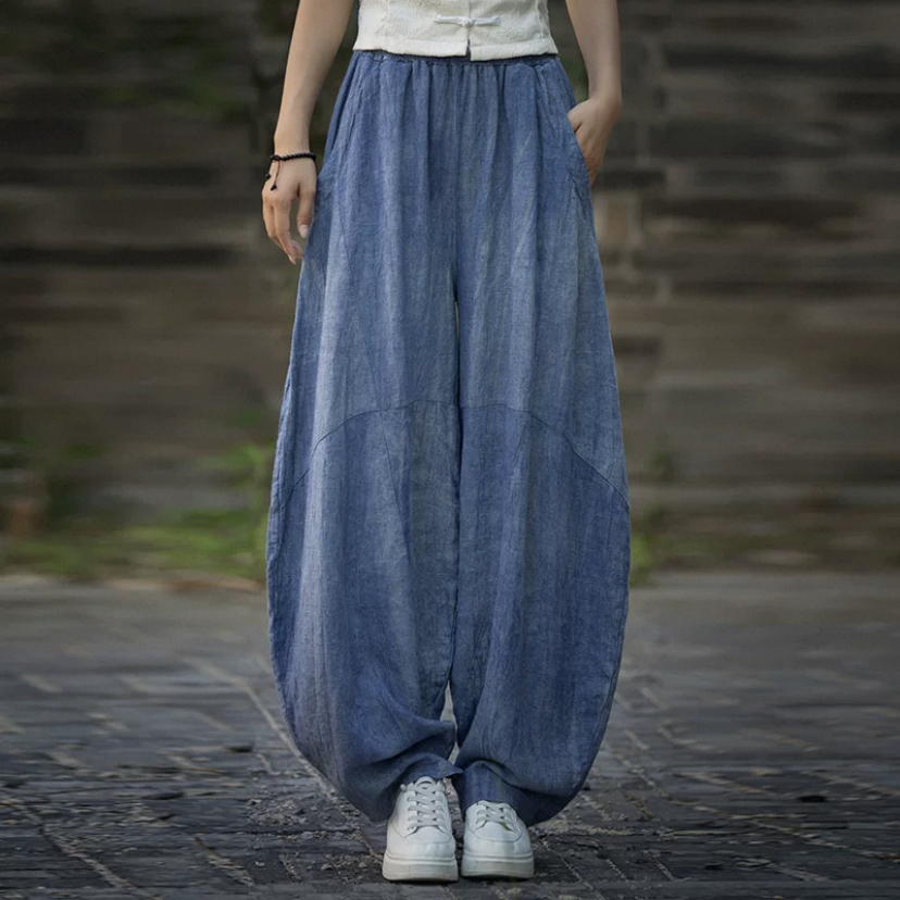 新品 *綿麻ワイドパンツ*ワイドパンツ* カジュアル * ゆったりタイプ *高品質*春*秋 9,102円