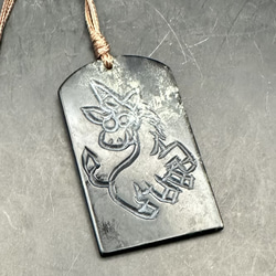 2025.8.23青銅古龍御守刀 糸魚川産上質翡翠 ネックレス・ペンダント