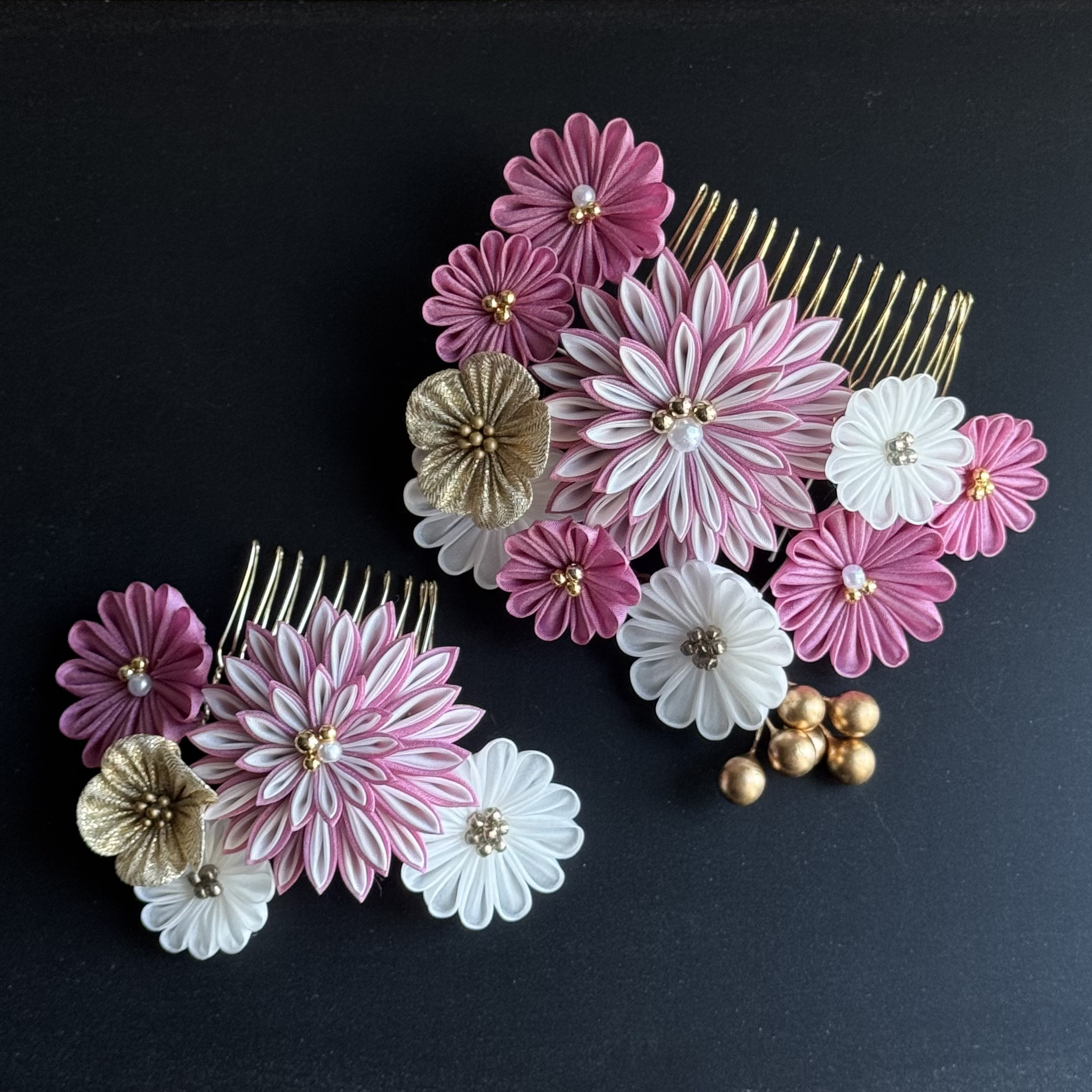 つまみ細工　成人式　髪飾り