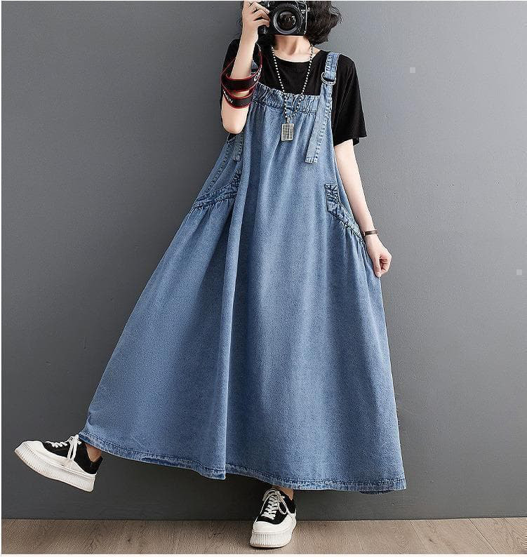 大きいサイズ レディース サロペット　ワンピース　デニム　春夏 秋 新品