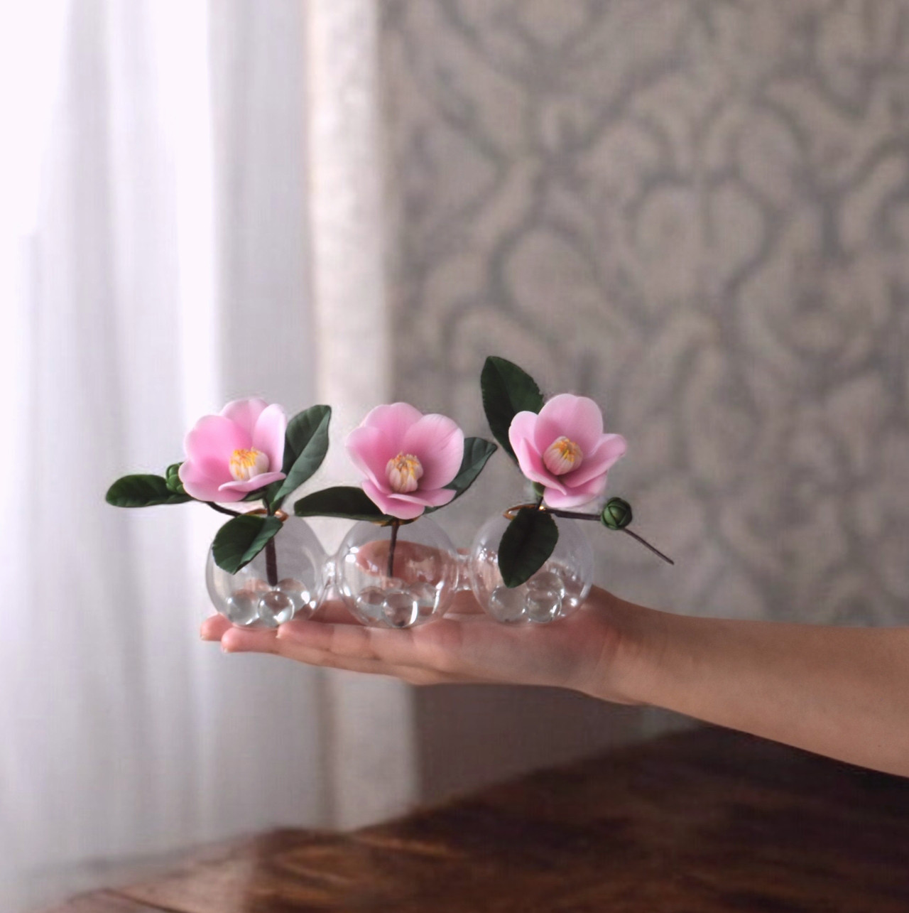 ◆粘土のお花◆　椿　T1362