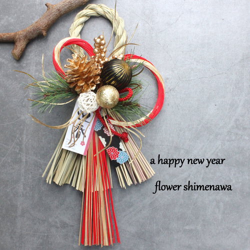 お正月2026】☆新作☆本しめ縄お正月しめ縄飾りモダンリース しめ縄