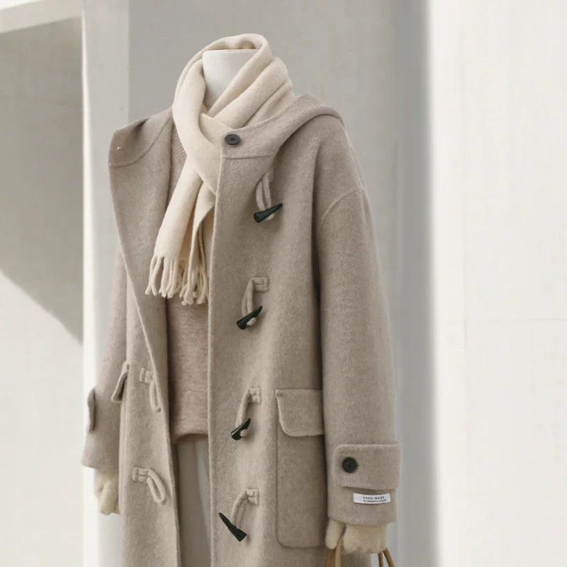 保温力高い大人の羊毛コート、羊毛（ウール）コート 冬のコート 防寒対策 冬支度新作 受注生産