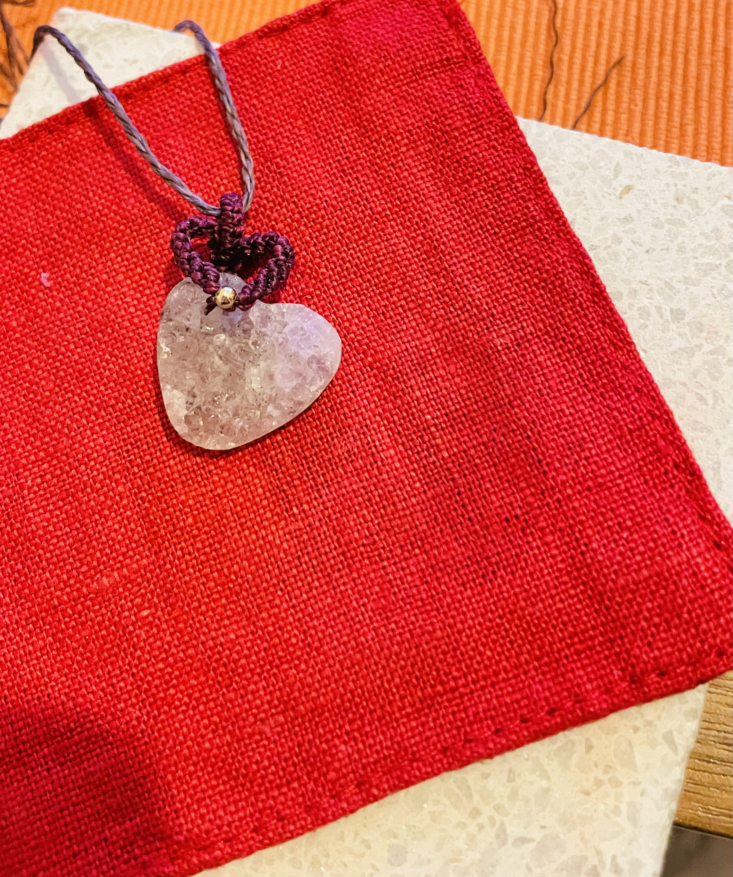 【 ドゥルージーアゲート 】マクラメネックレス