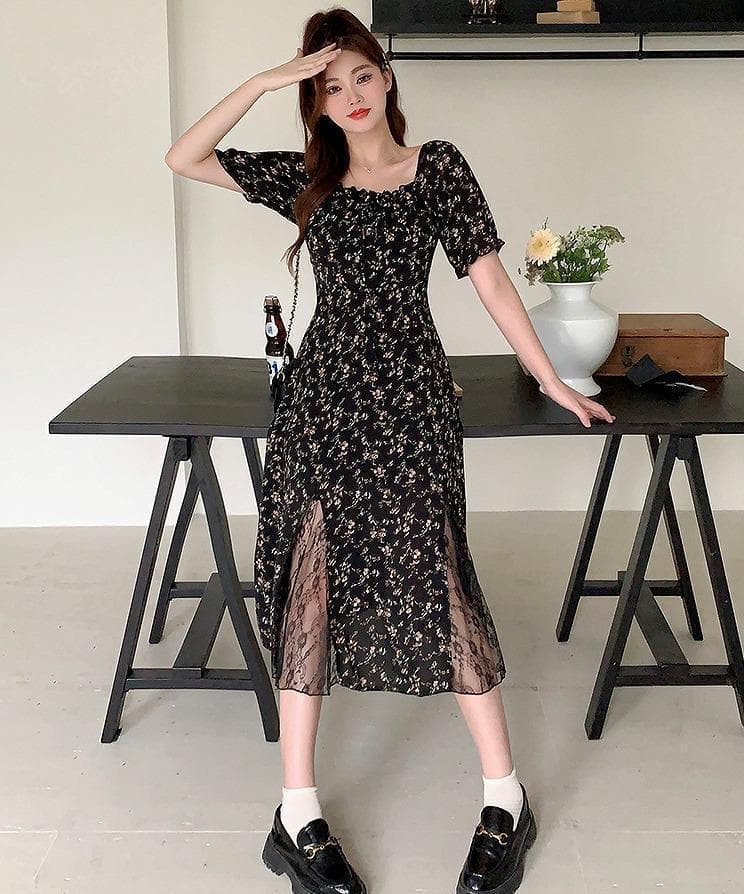 大きいサイズ レディース ワンピース　レース　春夏 秋 新品 半袖