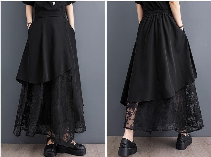 【ラス１】大きいサイズ レディース スカート　レース　春夏 秋 新品