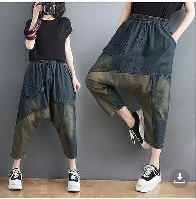 大きいサイズ レディース デニム　パンツ　サルエルパンツ　新品