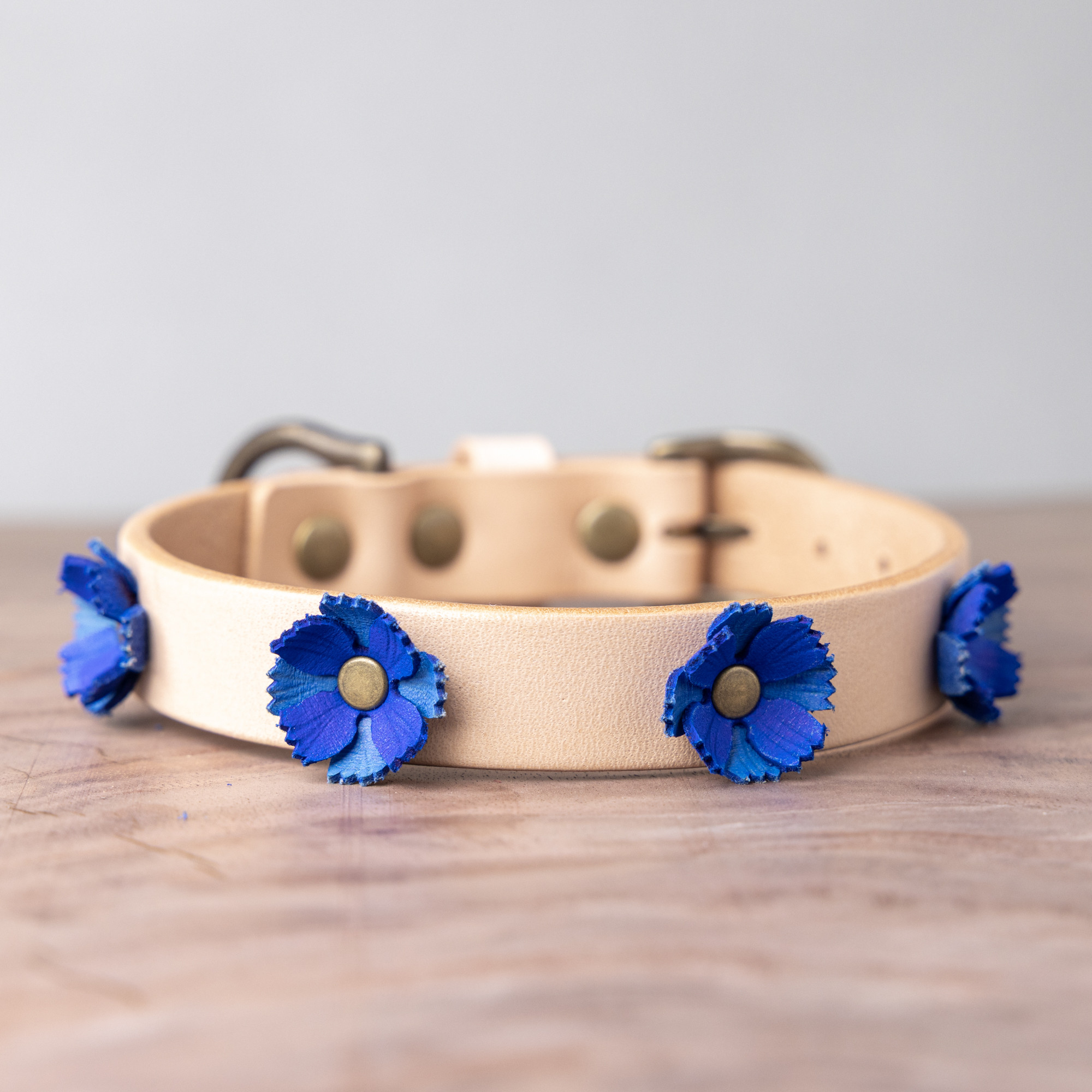 フローラスカイ　小型犬　革首輪